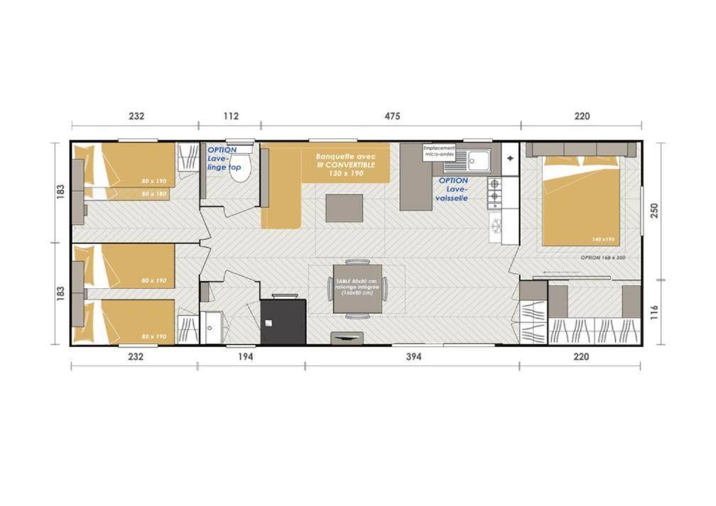 Mobil home Rainbow Saint-Julien-en-Born Ruang foto